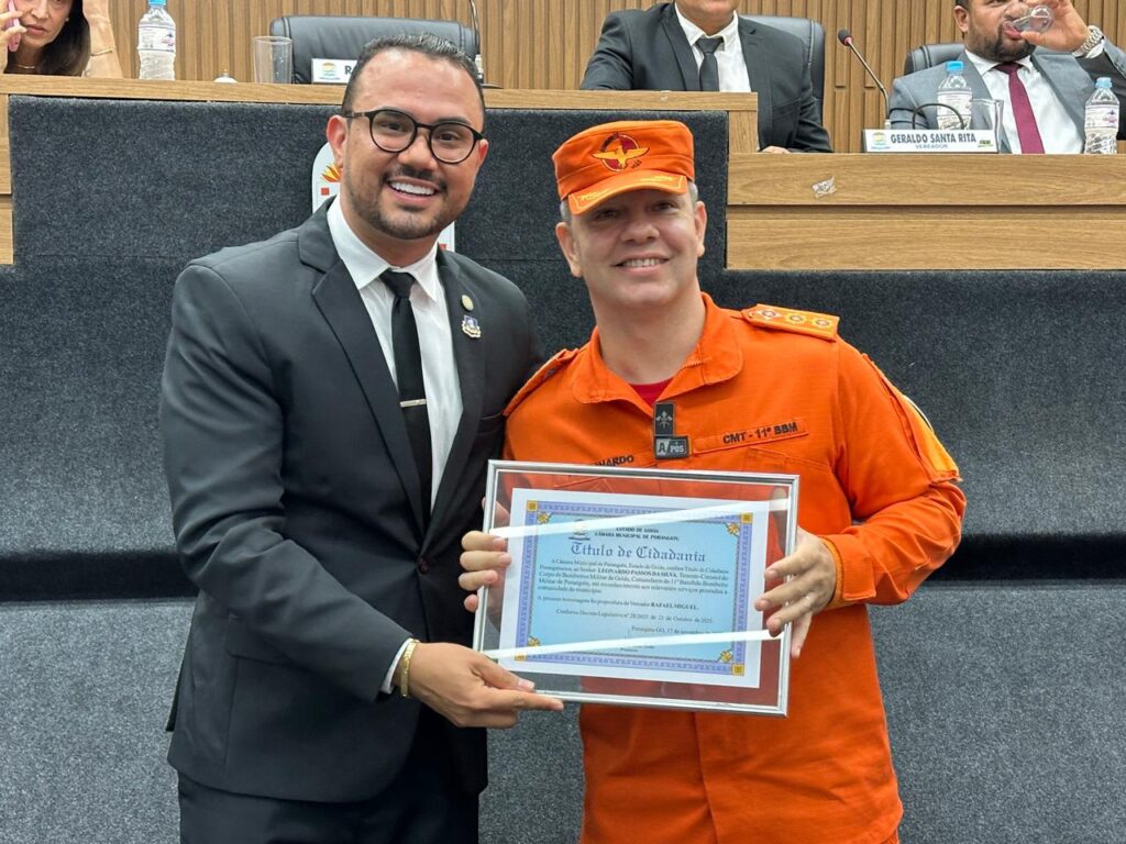 Vereador Rafael Churuman concede Título de Cidadão Porangatuense ao Tenente-Coronel Leonardo Passos da Silva