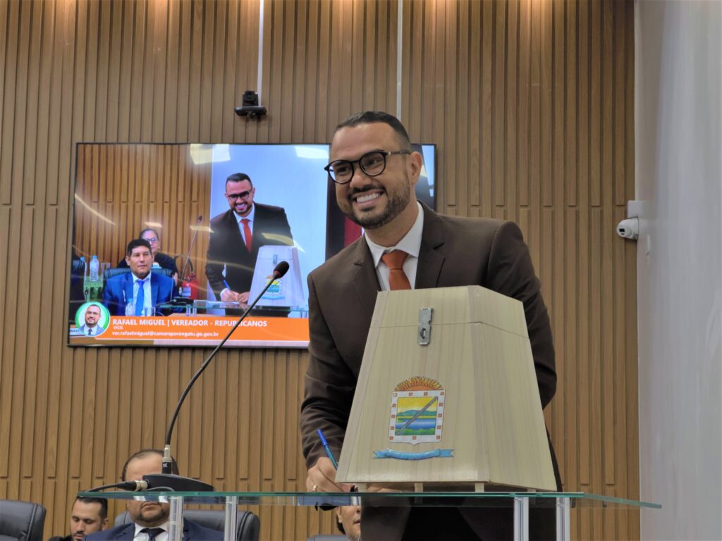 Vereador Rafael Churuman é eleito presidente da Câmara Municipal de Porangatu para o ano de 2026